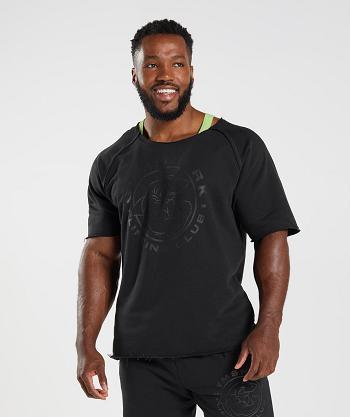Pánské T Shirts Gymshark Legacy Rag Top Černé | CZ 2337SGL